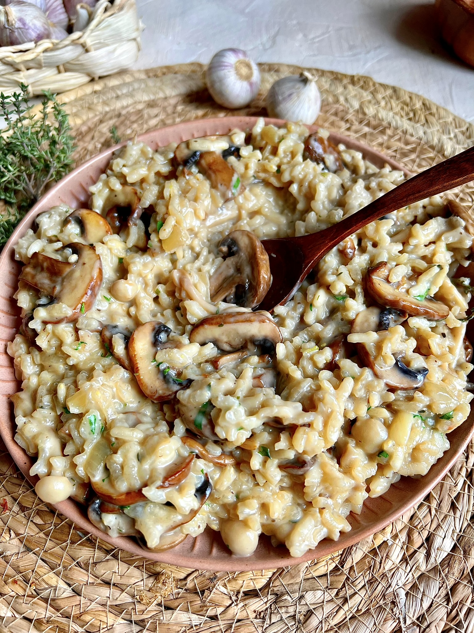 Cremiges Pilzrisotto